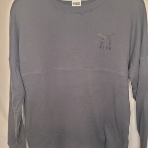 PINK Victoria's Secret Women's Gray Sweatshirt Size XS